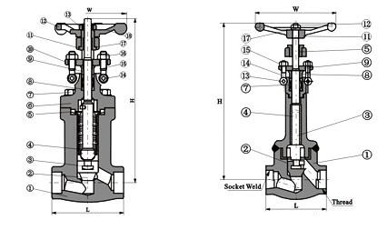 Forged Steel Bellows Seal Globe Valve (GAWJ61H)